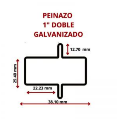 PEINAZO GALV. CAL -- 20 -- 4 CAL -- 20 -- 101.6 MM